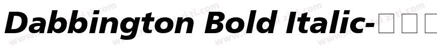Dabbington Bold Italic字体转换
